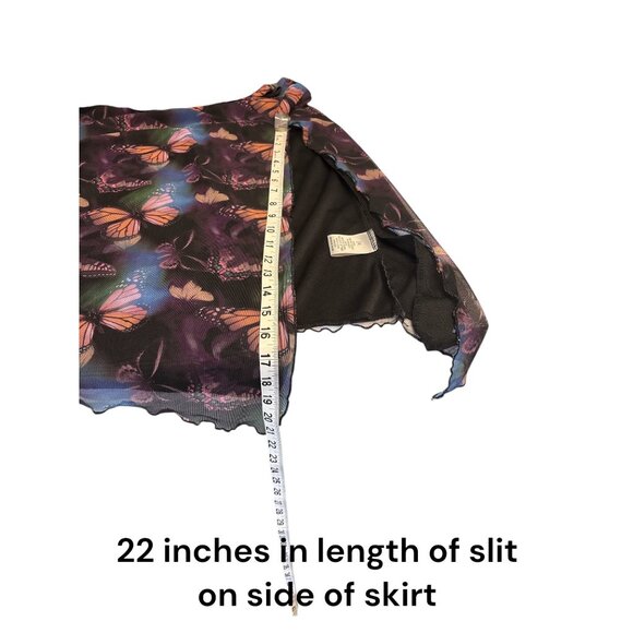 Y2K Butterfly Print Maxi Skirt With Side Slit By Justify - Picture 9 of 10